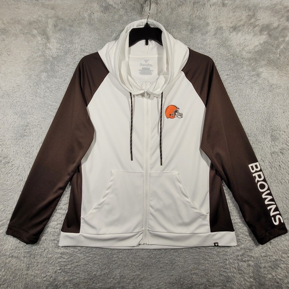 Fanatics Tops - Fanatics‎ Cleveland Browns Womens 2XL Hoodie Full Zip Activewear Jacket